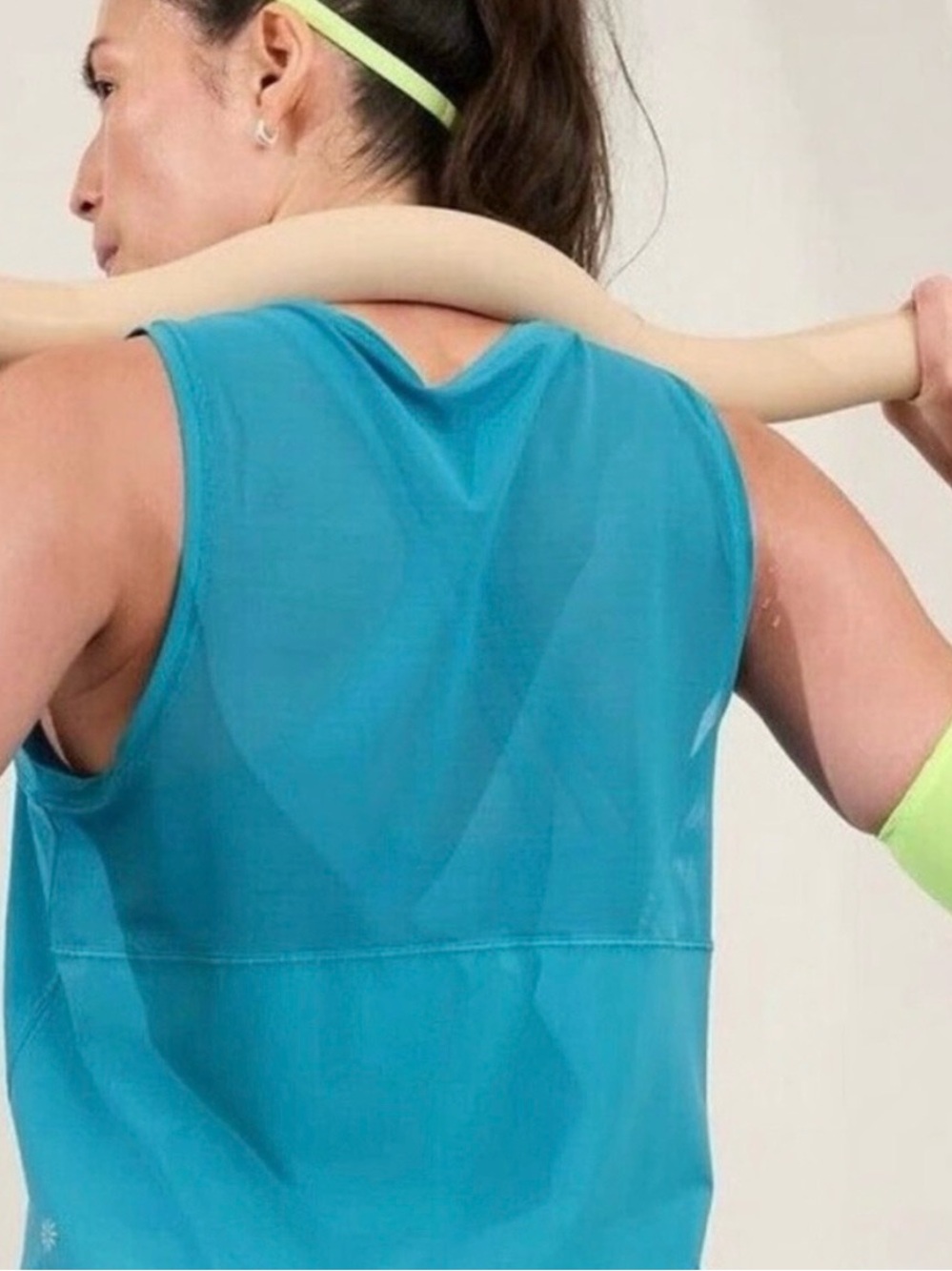 Athleta Teal Muscle Tee Tank Top - Picture 3 of 9